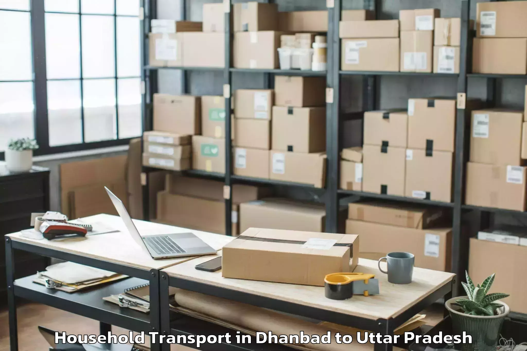 Top Dhanbad to Reoti Household Transport Available